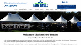 What Charlottepartyrentals.net website looked like in 2020 (3 years ago)