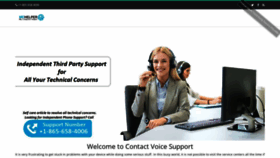 What Contactvoicesupport.com website looked like in 2020 (3 years ago)