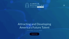 What Campusrecruitingforum.com website looked like in 2020 (3 years ago)