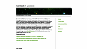 What Contactincontext.org website looked like in 2020 (3 years ago)
