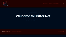 What Critter.net website looked like in 2020 (3 years ago)