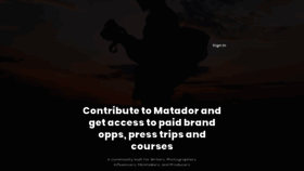 What Creators.matadornetwork.com website looked like in 2020 (3 years ago)