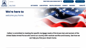 What Calibermilitarylending.com website looked like in 2020 (3 years ago)
