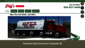 What Cliffssepticservice.com website looked like in 2020 (3 years ago)