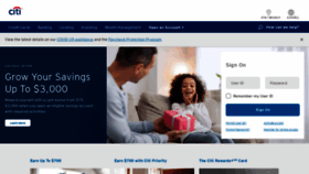 What Citibank.com website looked like in 2020 (3 years ago)