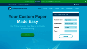 What Collegepaperservices.com website looked like in 2020 (3 years ago)