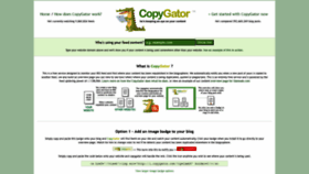 What Copygator.com website looked like in 2020 (3 years ago)