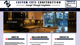 What Customcutsconstruction.com website looked like in 2020 (3 years ago)