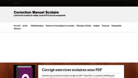 What Correction-manuel.fr website looked like in 2020 (3 years ago)