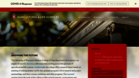 What Cals.wisc.edu website looked like in 2020 (3 years ago)