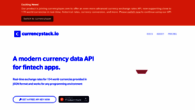 What Currencystack.io website looked like in 2020 (3 years ago)