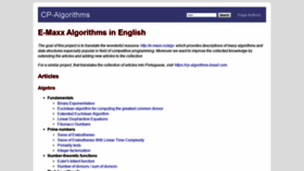 What Cp-algorithms.com website looked like in 2020 (3 years ago)