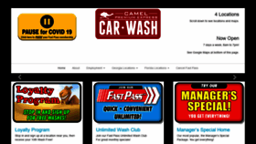 What Camelcarwash.com website looked like in 2020 (3 years ago)