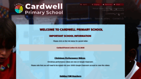 What Cardwellschool.co.uk website looked like in 2020 (3 years ago)
