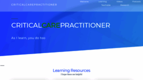 What Criticalcarepractitioner.co.uk website looked like in 2020 (3 years ago)