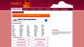 What Cherily.com website looked like in 2020 (3 years ago)