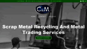What Candmmetalrecyclinglosangeles.com website looked like in 2020 (3 years ago)
