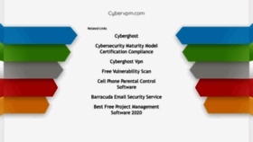 What Cybervpm.com website looked like in 2021 (3 years ago)
