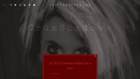 What Cruxshadows.com website looked like in 2021 (3 years ago)