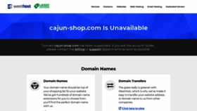What Cajun-shop.com website looked like in 2021 (5 years ago)
