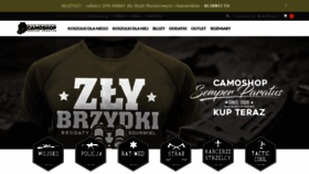 What Camoshop.pl website looked like in 2021 (3 years ago)