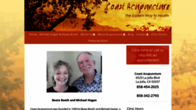 What Coastacupuncture.com website looked like in 2021 (3 years ago)