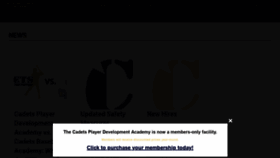 What Cadetsbaseballacademy.com website looked like in 2021 (3 years ago)