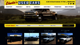 What Charliesusedcarstx.com website looked like in 2021 (3 years ago)