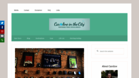 What Carolineinthecityblog.com website looked like in 2021 (3 years ago)