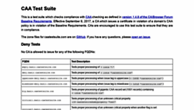 What Caatestsuite.com website looked like in 2021 (3 years ago)