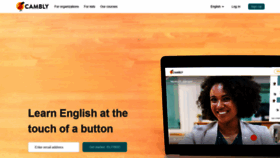 What Cambly.com website looked like in 2021 (4 years ago)