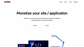 What Clixwall.com website looked like in 2021 (3 years ago)