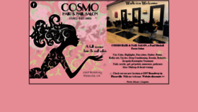 What Cosmohairsalon.com website looked like in 2021 (3 years ago)