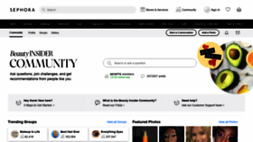 What Community.sephora.com website looked like in 2021 (3 years ago)