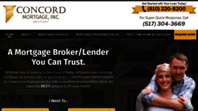 What Concordmortgageinc.com website looked like in 2021 (3 years ago)