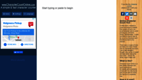 What Charactercountonline.com website looked like in 2021 (4 years ago)