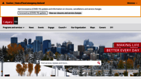 What Calgary.ca website looked like in 2021 (3 years ago)