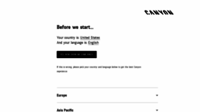 What Canyon.com website looked like in 2021 (3 years ago)