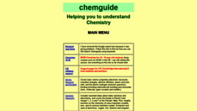 What Chemguide.co.uk website looked like in 2021 (3 years ago)
