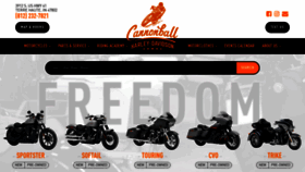 What Cannonballhd.com website looked like in 2021 (3 years ago)