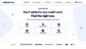 What Creditcards.com website looked like in 2021 (3 years ago)