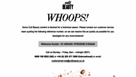 What Cultbeauty.co.uk website looked like in 2021 (3 years ago)
