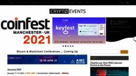 What Cryptoevents.global website looked like in 2021 (3 years ago)