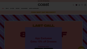What Coastfashion.com website looked like in 2021 (3 years ago)