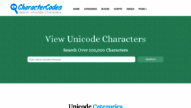 What Charactercodes.net website looked like in 2021 (3 years ago)