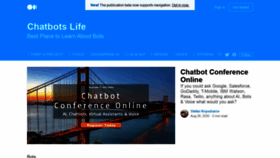 What Chatbotslife.com website looked like in 2021 (3 years ago)