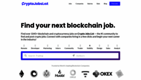What Cryptojobslist.com website looked like in 2021 (3 years ago)
