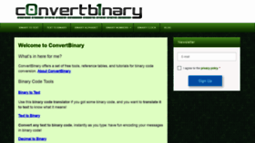 What Convertbinary.com website looked like in 2021 (3 years ago)