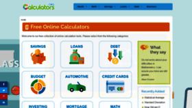 What Calculators.org website looked like in 2021 (3 years ago)