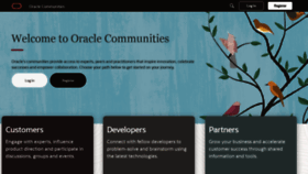 What Community.oracle.com website looked like in 2021 (3 years ago)